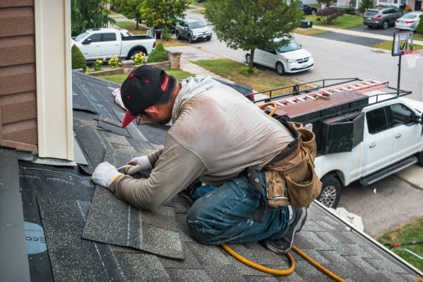 Professional Gutter Installation technician working in Halethorpe, MD